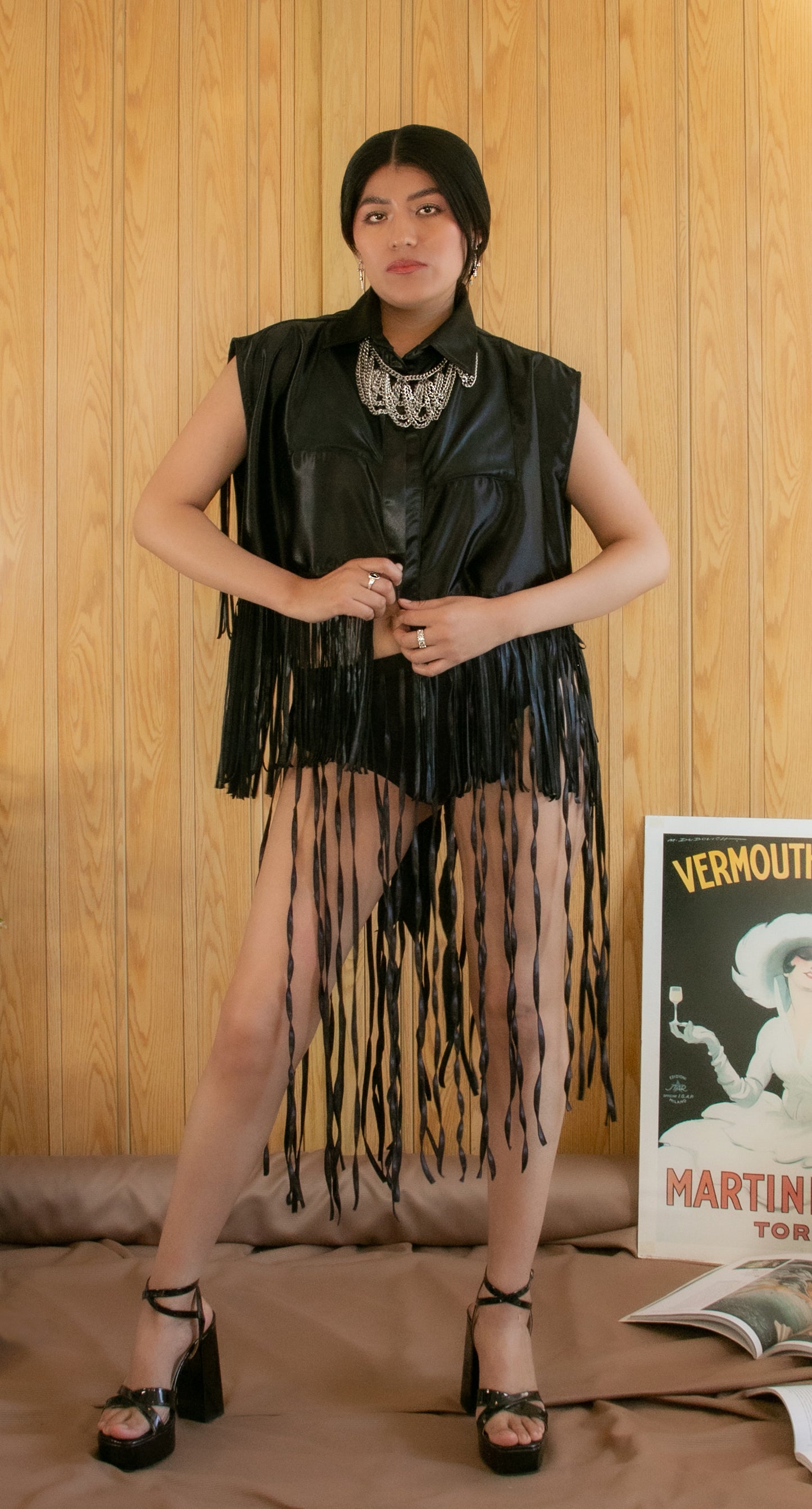 Sémele Fringe Cropped Top